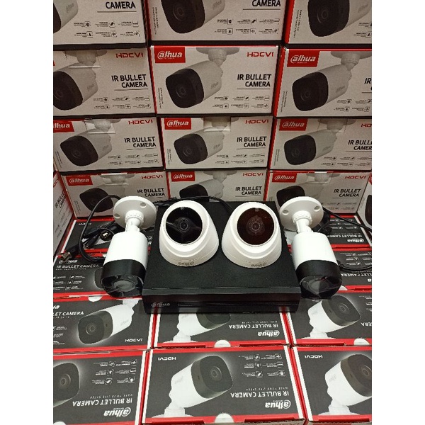 Paket Cctv Dahua 4 Channel 4 Kamera 5mp Full hd Komplit Tinggal Pasang