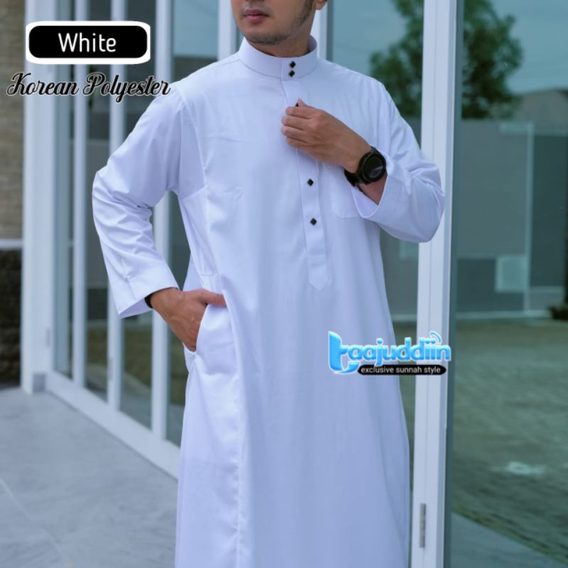 Jubah Pria Al Haramain Polos Polyester | Jubah Taajudin