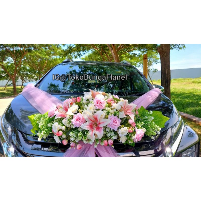 Bunga Hias mobil pengantin | Bunga Mobil pengantin | Bunga dekorasi mobil pengantin | hiasan mobil p