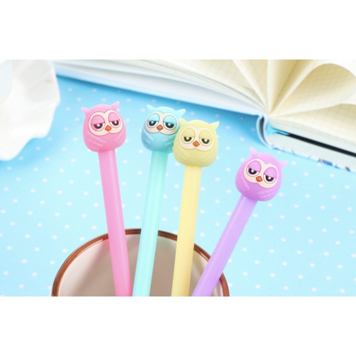 

SALE!!! TERLARIS!!! Pulpen Gel Colourful Owl 0.38mm UNIK