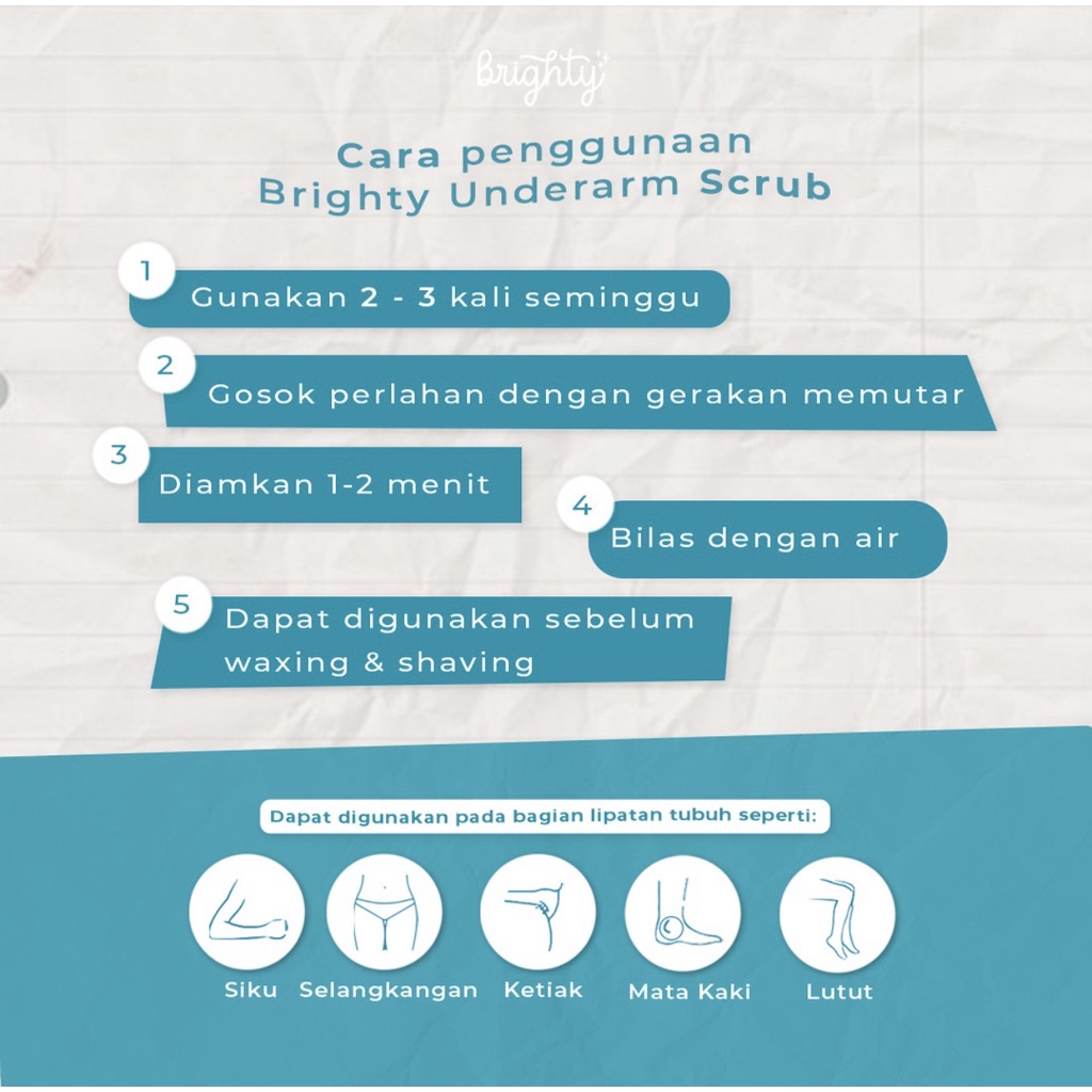 Brighty Underarm Scrub microscrub pencerah ketiak