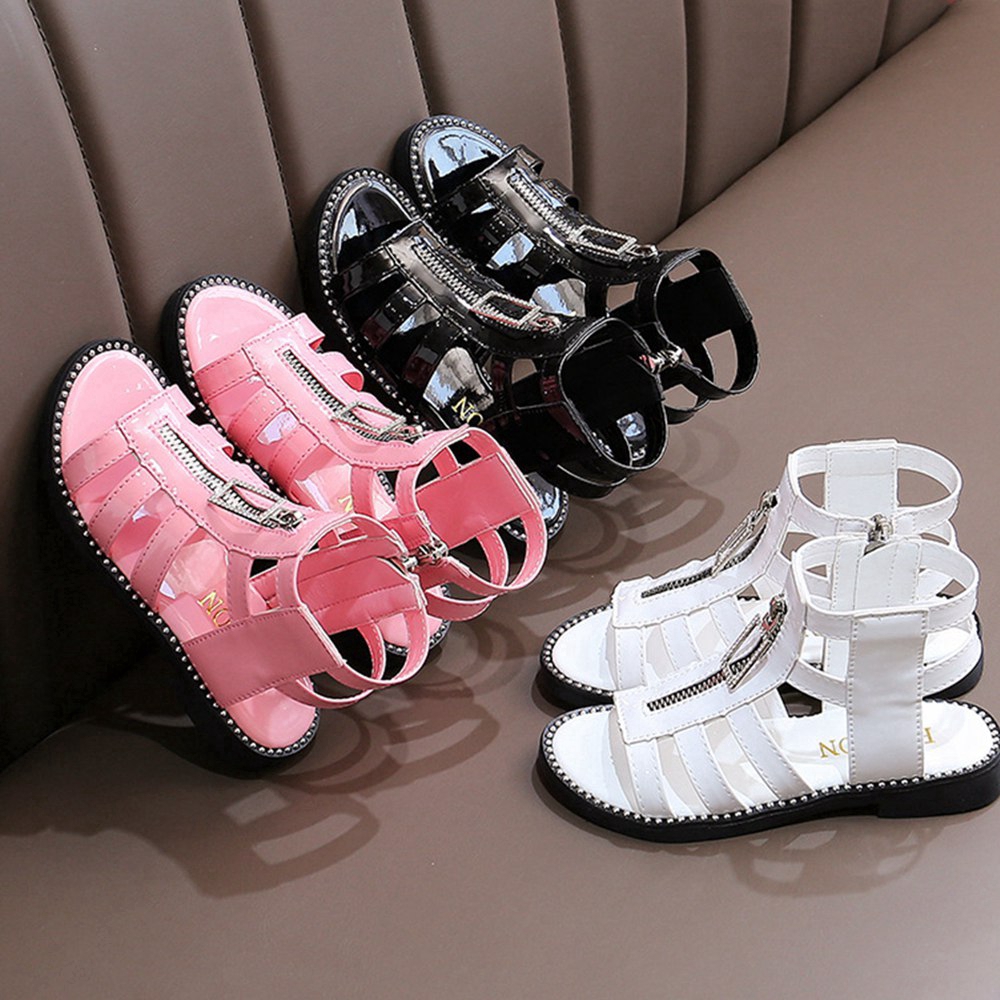 girls white sandals size 4