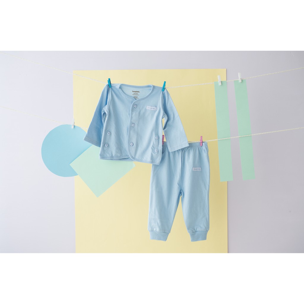 BoogyBaby Basic Solid Compact Long Top + Trouser | Setelah Baju Anak