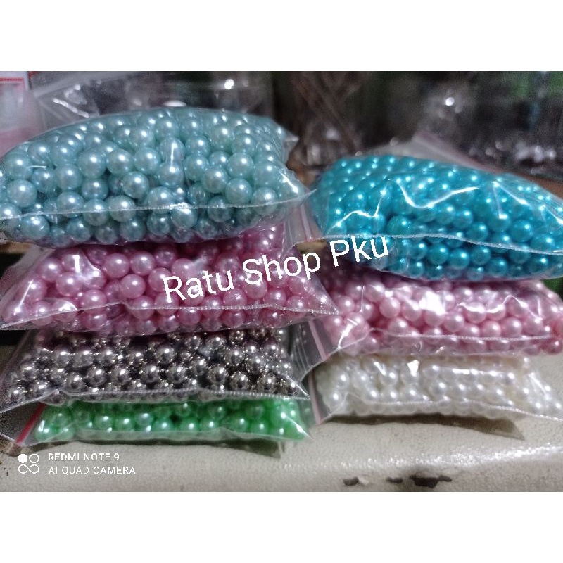 Mutiara Pres Tanpa Lobang ukuran 6mm grade AAA