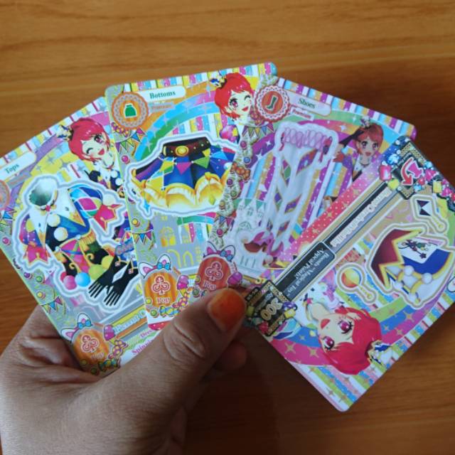 KARTU AIKATSU PREMIUM (fake) 'PIERROT CARNIVAL COORD' SET 4 CARD