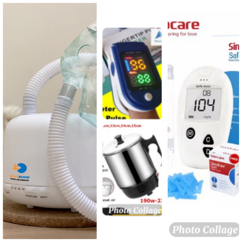 Paket CCE+Oxymeter+Mug Plus (Oxycan/Thermogun/Tensimeter/Glukosameter). Covid Crusher bukan Nebulizer/Humidifier biasa, cara kerja mirip HFNC/HHO (High Flow Nassal Canula/Humidified Heated Oxygen) yang dibuat untuk penanganan covid namun sangat mahal