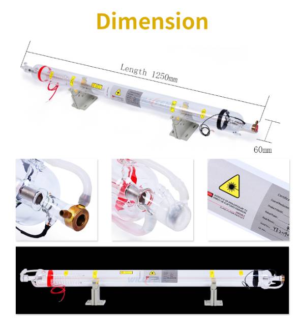 Tabung laser co2 laser tube co2 tabung laser 60w laser tube tabung laser