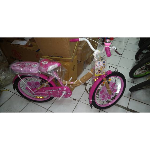Sepeda Anak Keranjang Mini Family Lilies 20inch