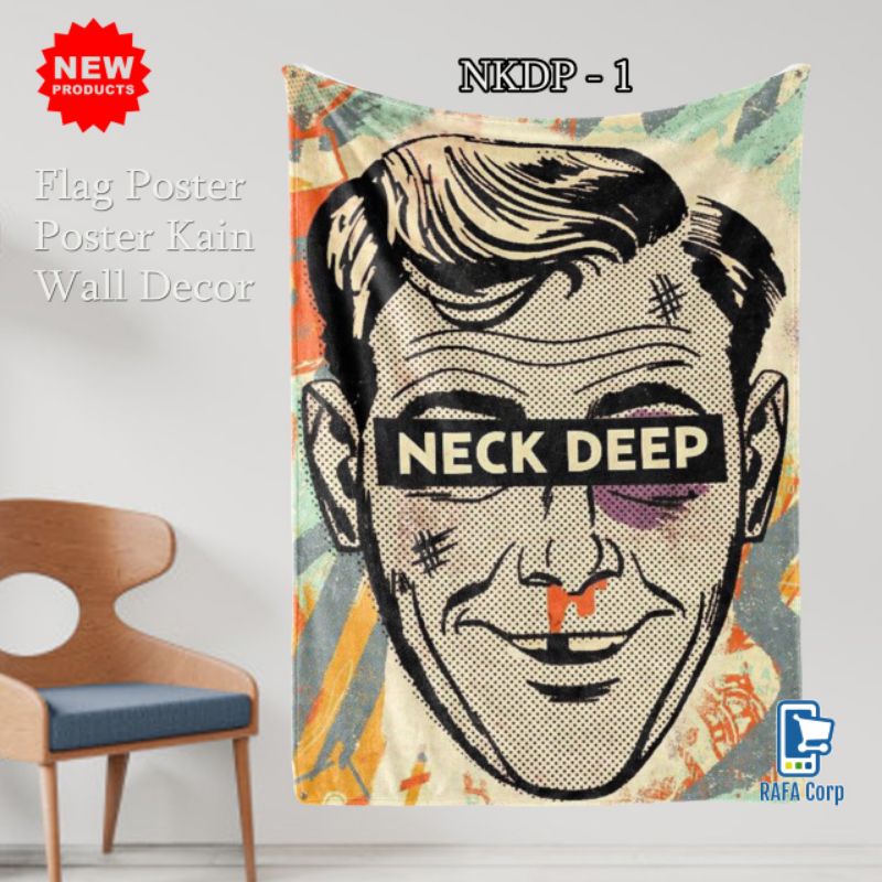 POSTER KAIN NECK DEEP - Custom poster kain - Hiasan dinding