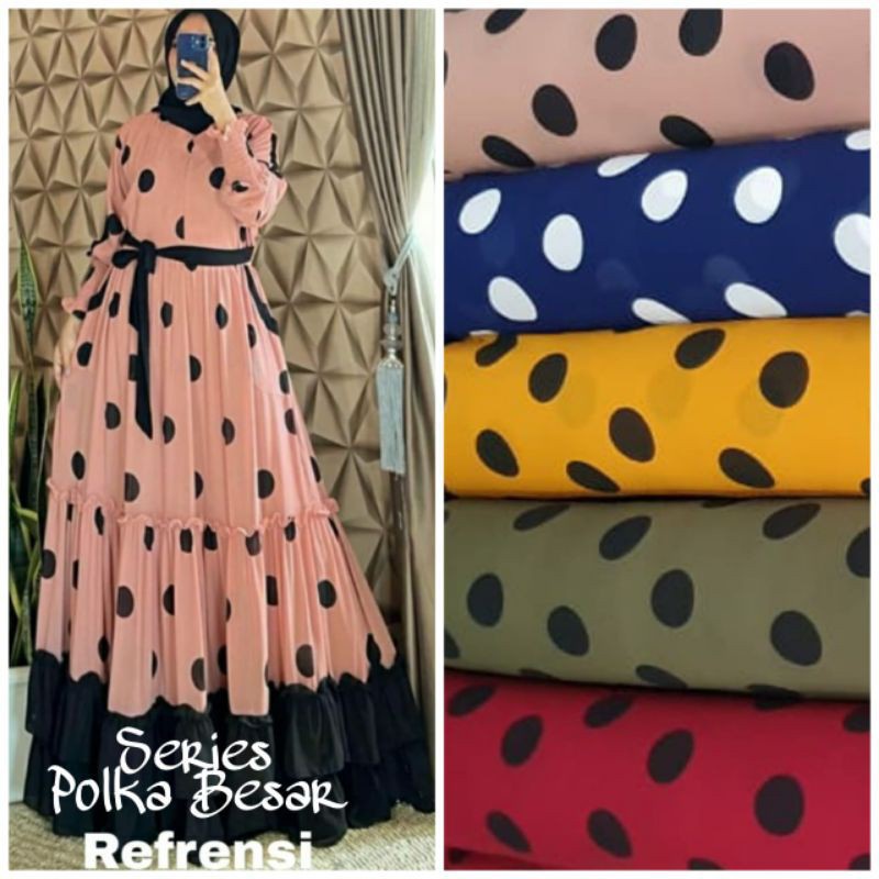 Gamis polkadot besar GAMIS CHERUTY BABYDOLL