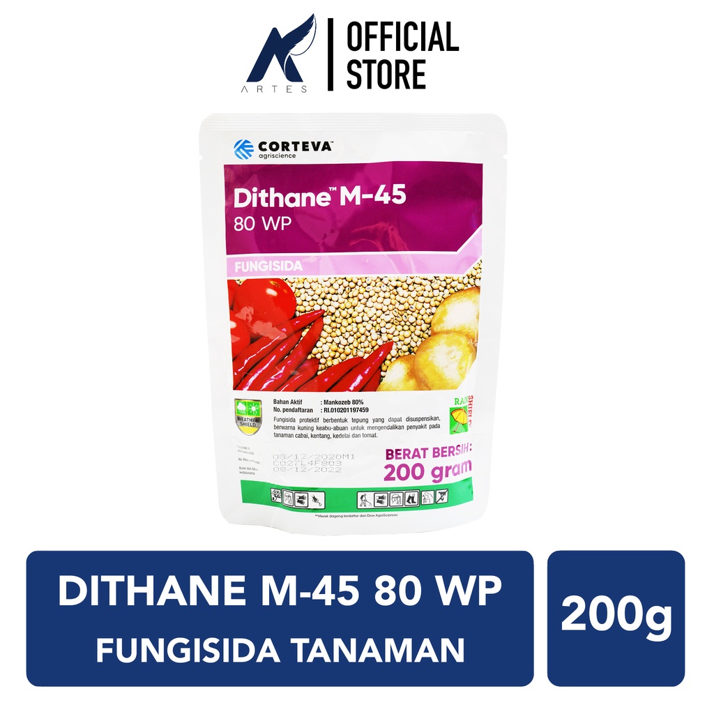 DITHANE M-45 80 WP Fungisida-Obat-Racun-Pembasmi Jamur Tanaman Cabai-Tomat-dll 80WP 200 gram-gr-g