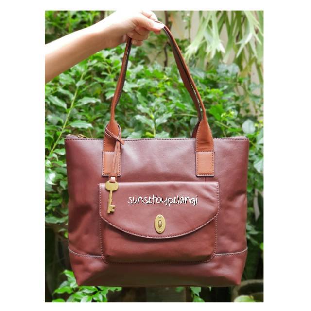 Tas Fossil Vintage Classic Shopper CHOCOLATE