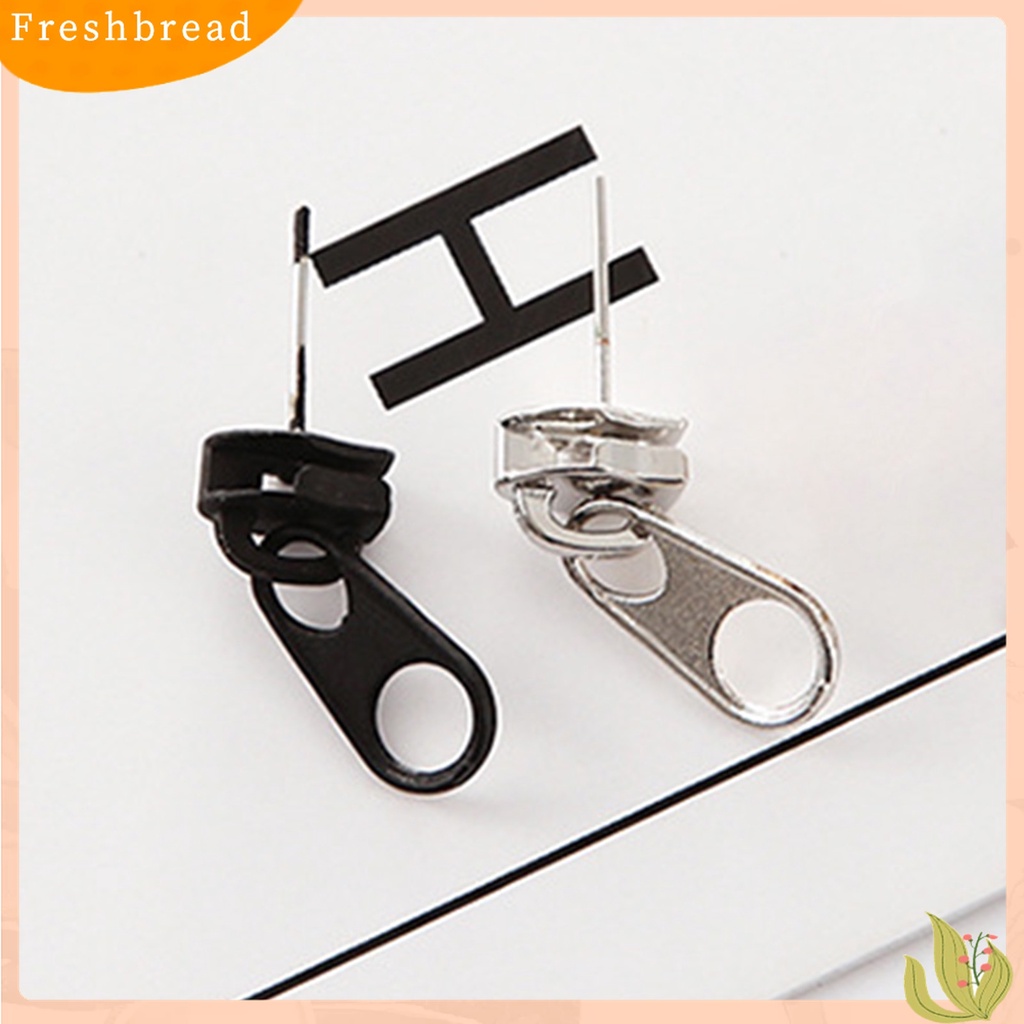 Terlaris 1 Pair Female Earrings Eye-catching Zipper Ear Studs Exquisite Piercing Zip Ear Studs for Party