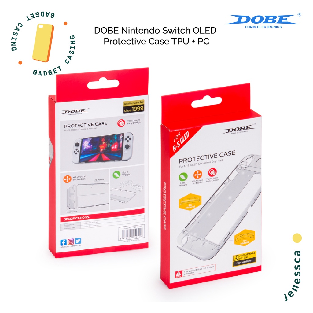 DOBE Nintendo Switch OLED Case Casing Transparent Bening