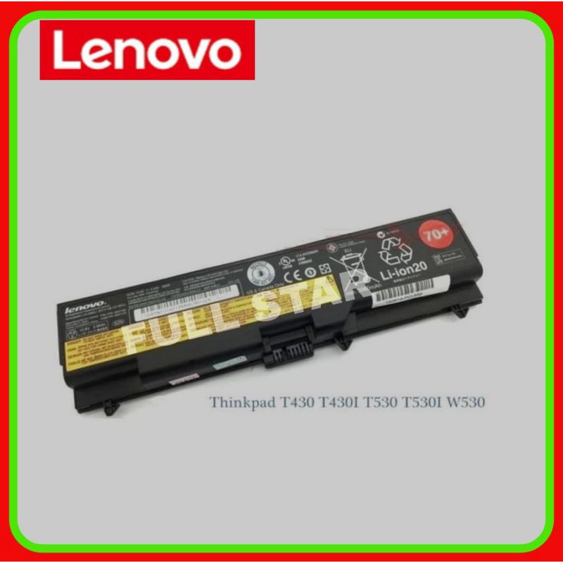 Battery Baterai Laptop Lenovo Thinkpad T430 T430i L530 L430 T530 T530i W530 W530i T520 70+ ORIGINAL