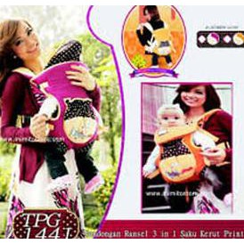 Termurah Gendongan Snobby Ransel 3 In 1 Saku Kerut Awesome Dotty Tpg 1441