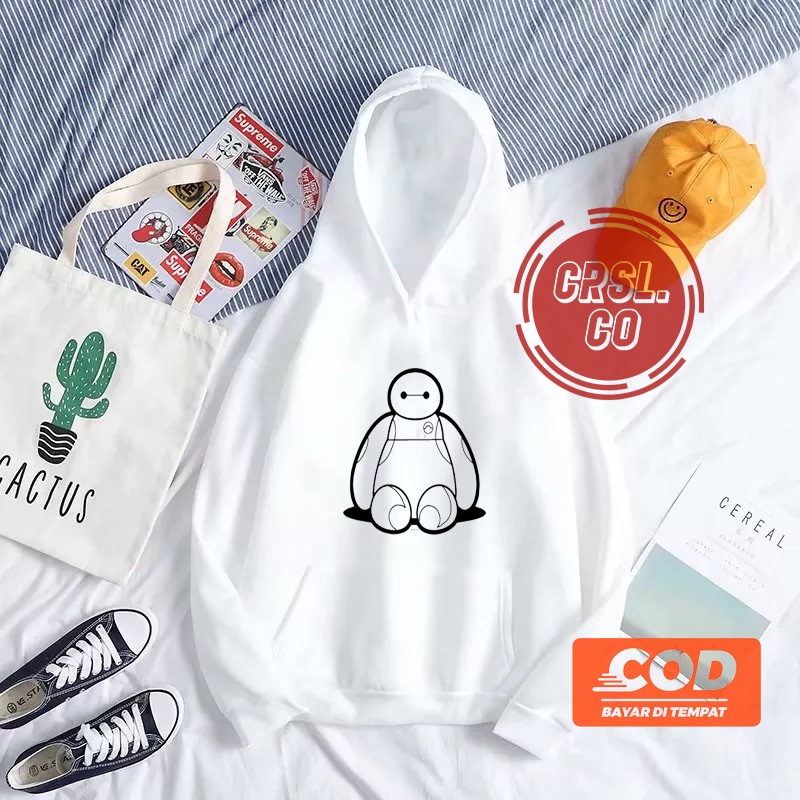 SWEATER HOODIE UNISEX -  BIG MONSTER BAYMAX - Sweater hoodie Baymax Termurah - Sweater Baymax