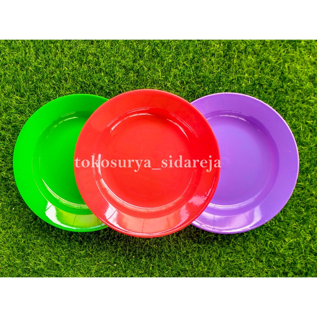 Piring Melamin Polos / Piring Kembang Melamin PU / Piring Makan Vanda Melamin 23 / Piring Melamin Mo