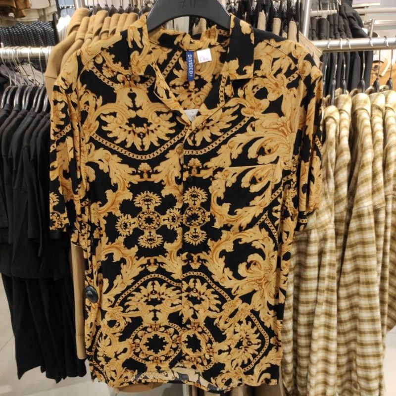 Kemeja Kasual Pria H&M Original