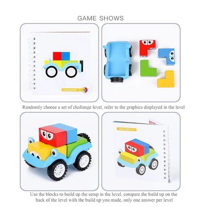 Mainan puzzle car montessori anak preschool/mainan edukasi anak