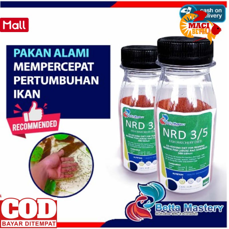 [PROMO] [COD] PAKAN IKAN SUPER NRD 3 5 MIKRON 40 GRAM BURAYAK IKAN CUPANG HIAS MURAH BETTA CUPAN