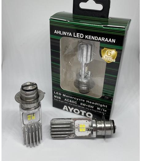 Kekinian TER Lampu LED MOTOR ORIGINAL AYOTO M2B H6 AC/DC 8WATT+8WATT 