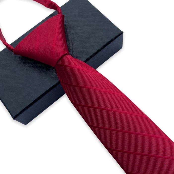 Dasi Pria NEXTLAND Dasi Pria Zip tie Dasi instan Siap Pakai - 1(P9Q8) Dasi Merah BAHAN PREMIUM Dasi 