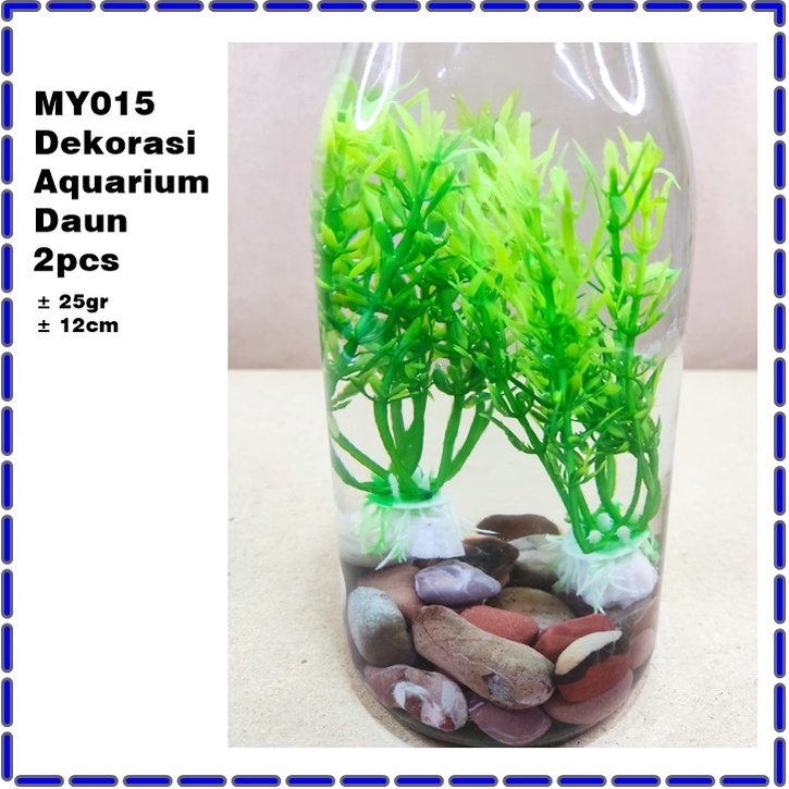 MY015  Tanaman Palsu Dekorasi/Hiasan Aquarium 2pcs