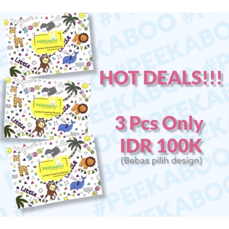 

Jumbo coloring sheet / kertas mewarnai jumbo 3pcs only 100K