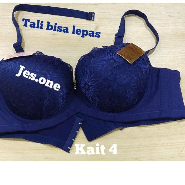 ❀ Tally 3299 Bra BH Cup D Jumbo Size Berkawat Kait 4 Busa Tipis ⇝
