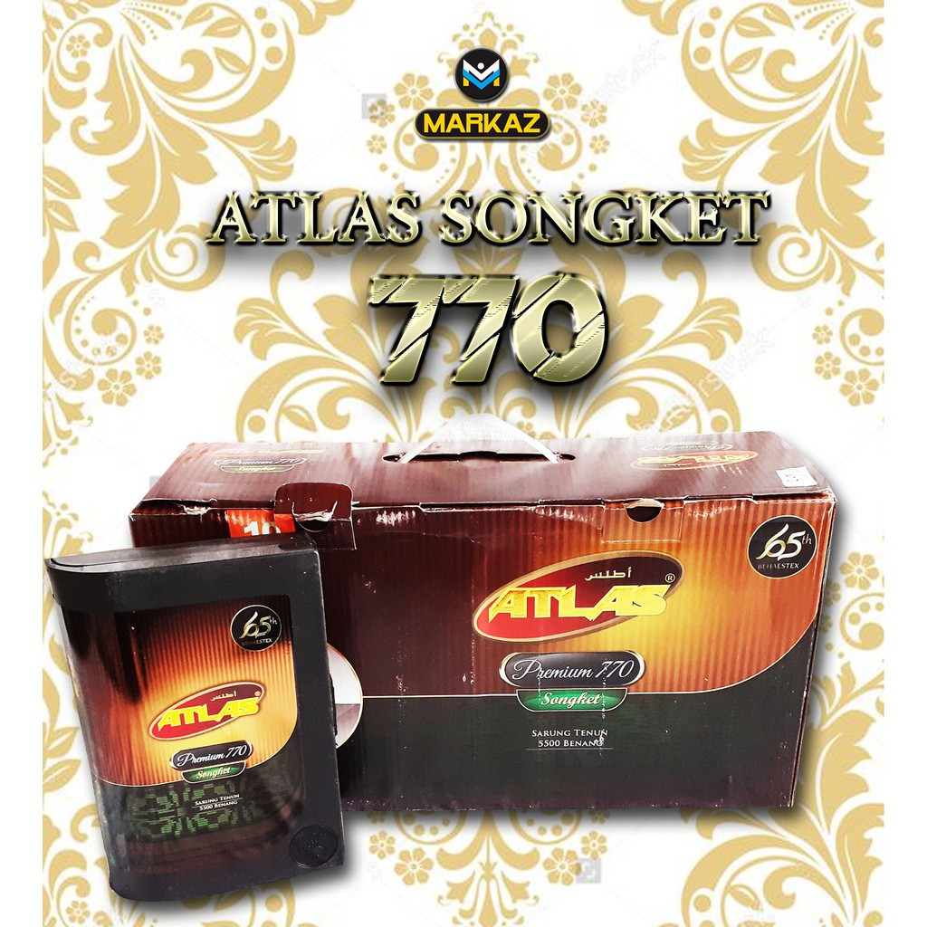 SARUNG ATLAS SONGKET PREMIUM 770 CP / Sarung Atlas Songket Premium 770 5500 Benang CP