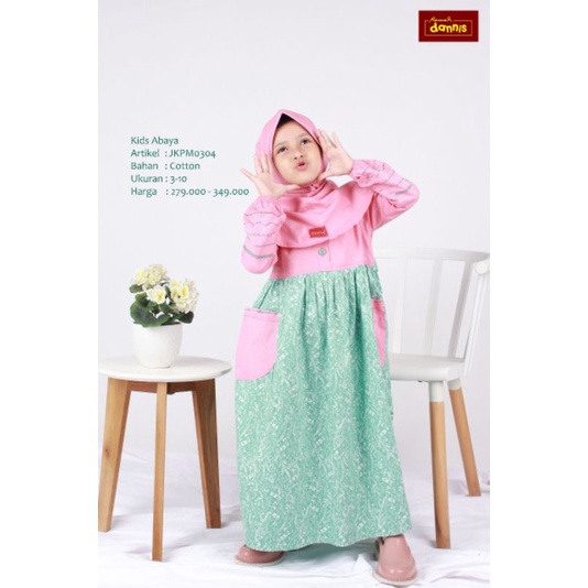 gamis anak perempuan dannis terbaru motif batik