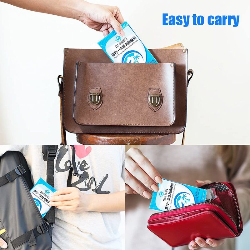 3pcs Cover Dudukan Toilet Portable Sekali Pakai Anti Air Untuk Travel / Camping / Hotel