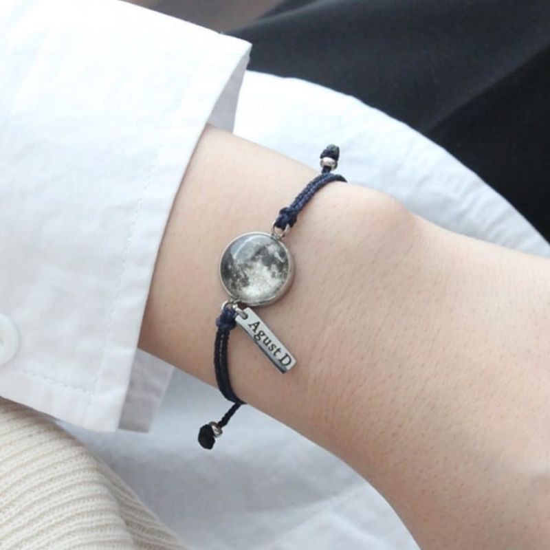 BTS Suga Moon Stone Bracelet Showway Gelang Suga Agust D