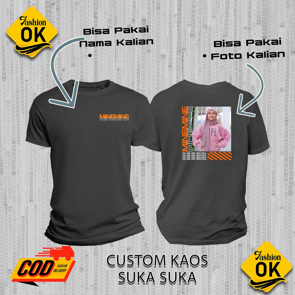 Kaos Bucin Custom - Kaos Custom - Streetwear Bucin Viral - Custom Kaos Desain Bucin - Kaos Bucin - B