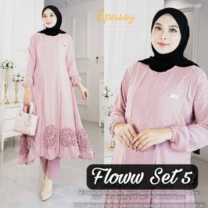 Setelan Wanita//Floww Set 5 by Spassy//Setelan Celana Murah