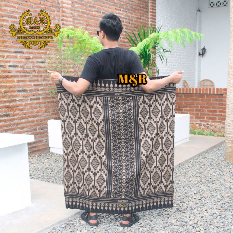 Sarung Batik Pria Motif Sorot Naga Hitam Sarung Pria Dewasa