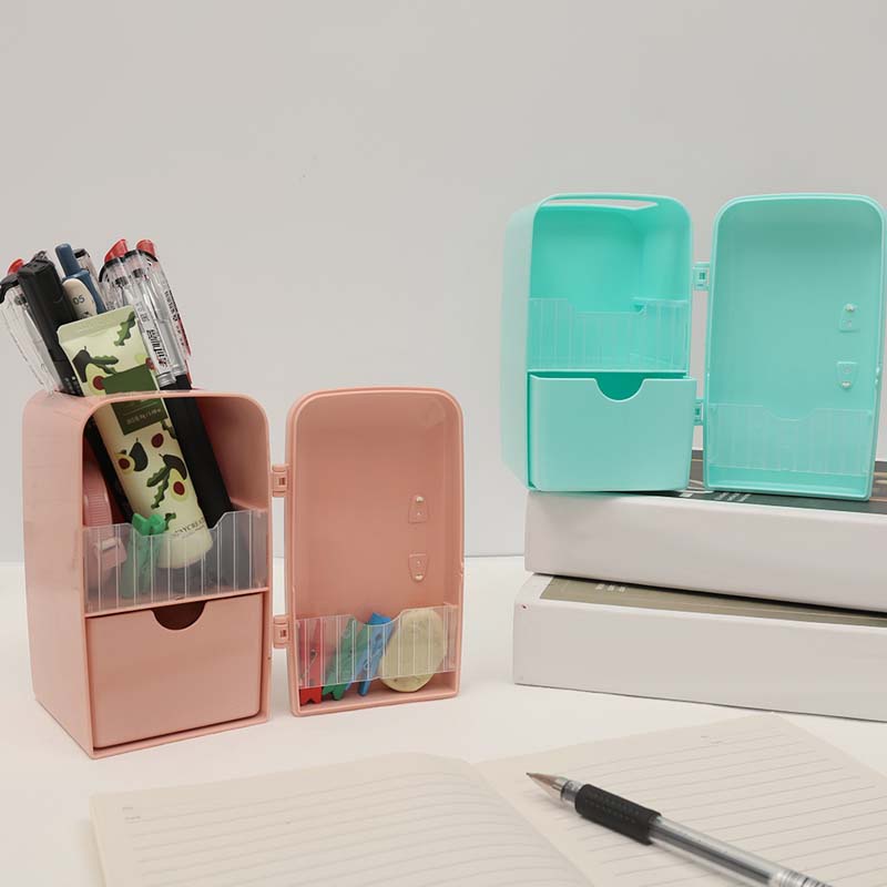 Holder Pensil Dengan Laci Geser Untuk Kantor / Makeup