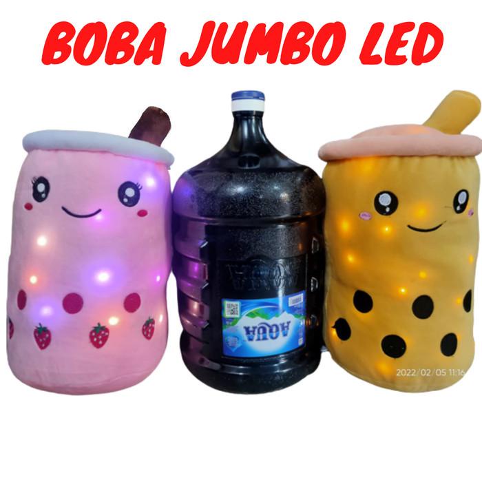 Pillow Doll | Boneka Boba Led Viral / Boneka Bantal Gentong Milk Tea Sugar Ukuran Xl