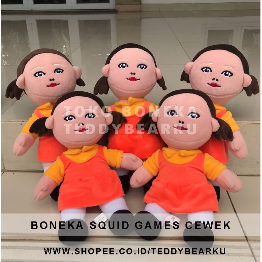 TERMURAH! BONEKA SQUID GAME CEWEK Mugunghwa kochi pieotsumnida LARGE PRODUSEN LANGSUNG KOREAN DRAMA NETFLIX VIRAL