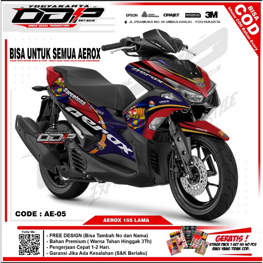 ⭐⭐⭐⭐⭐ VARIASI aksesoris decal YAMAHA AEROX NEW 2021 155 full body dekal sticker striping TERBARU sti