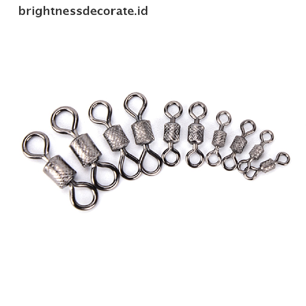 50 Pcs knurling Konektor bearing swivel Untuk Aksesoris Memancing