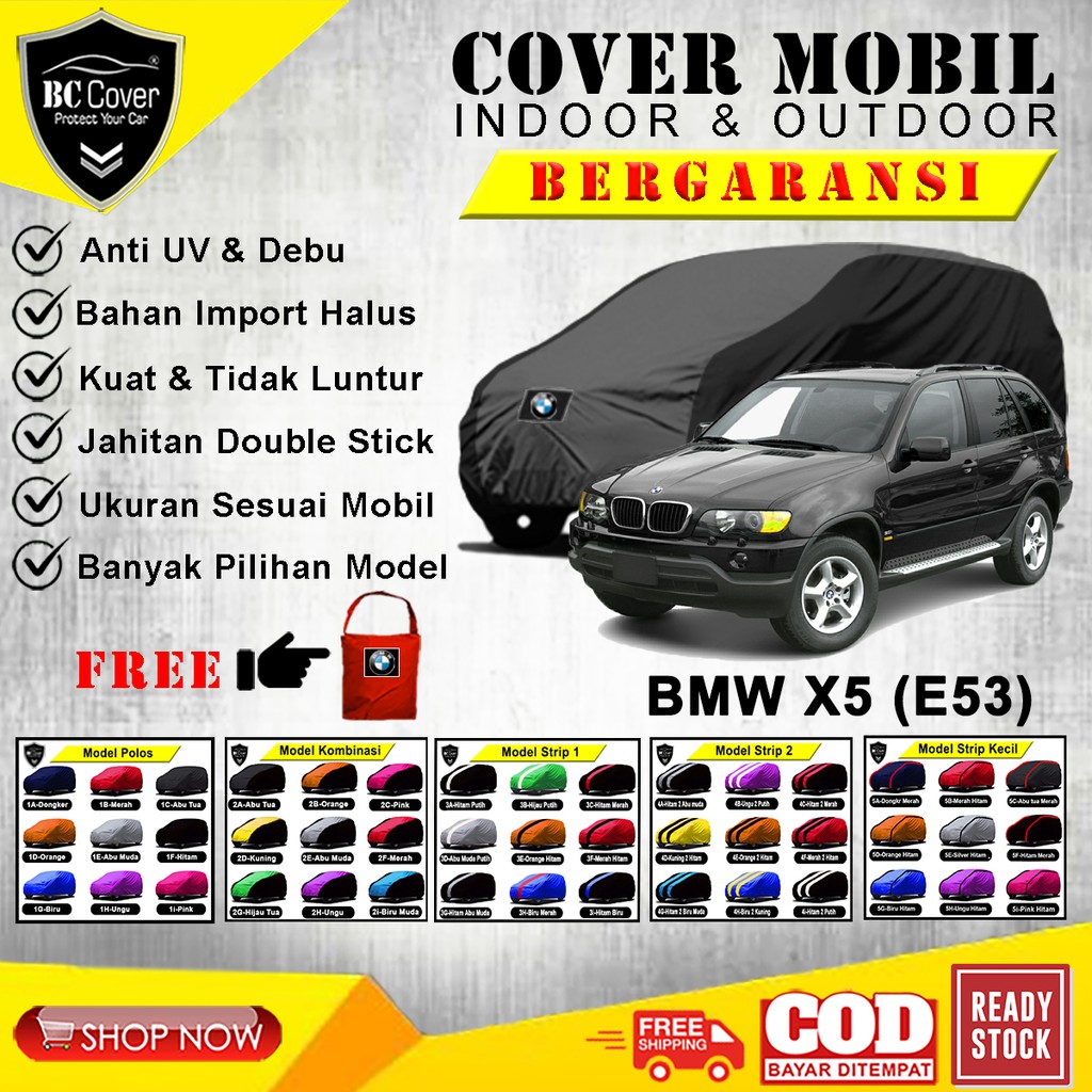 Cover Mobil BMW X5 E53, Sarung Mobil BMW E-53, Selimut Mantel Pelindung Jas Mantol Kerudung Tutup Penutup BMW E53 Outdoor