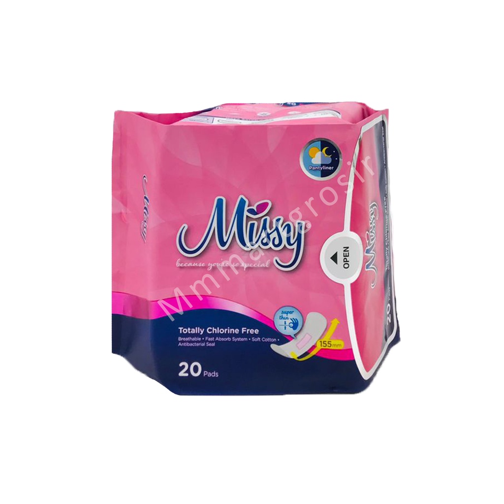 Missy / Pembalut Herbal Non wing / Pantyliner 15mm / 20pads