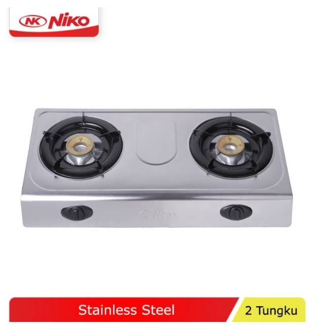 Kompor gas 2 dua tungku Niko stainless