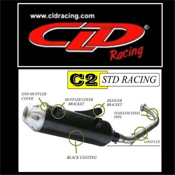 KNALPOT CLD C2 STANDART RACING BEAT F1 / SCOOPY FI