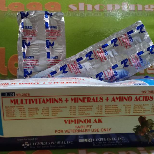 viminolak 10tablet multi vitamins minerals amino acids ldi multivitamin doping ayam tarung murah