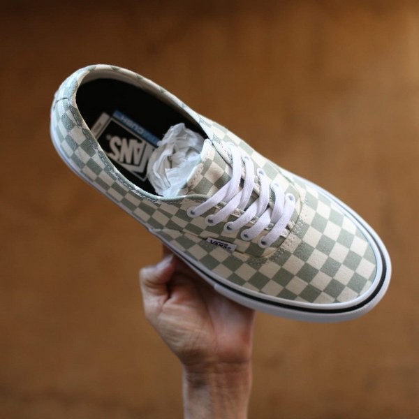 Vans Original Authentic Pro Dessert Sage Checkerboard