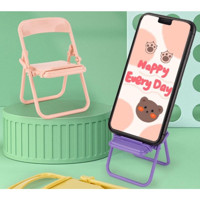 Holder Desk Hp Kursi Warna Lucu Unik Folding Hape