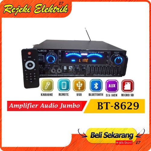 Power Amplifier Bluetooth Fleco BT-8629 USB SD Digital - Audio Power Bisa Karaoke